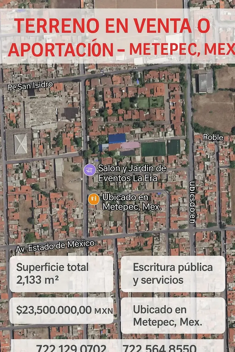 Terreno en venta en Hábitat Metepec, Metepec — foto 1 de 2