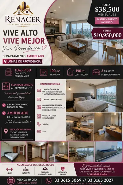 Departamento en renta en Lomas de Providencia, Guadalajara — foto 2 de 33