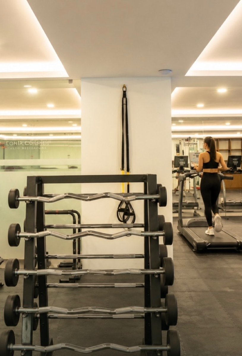 Gimnasio con equipo de cardio del desarrollo La Cúspide