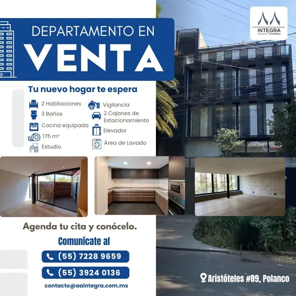 Departamento en Venta en Polanco.