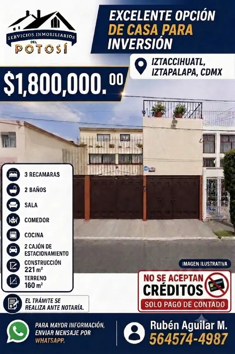 Casa en venta en Reforma Iztaccihuatl Sur, Iztacalco