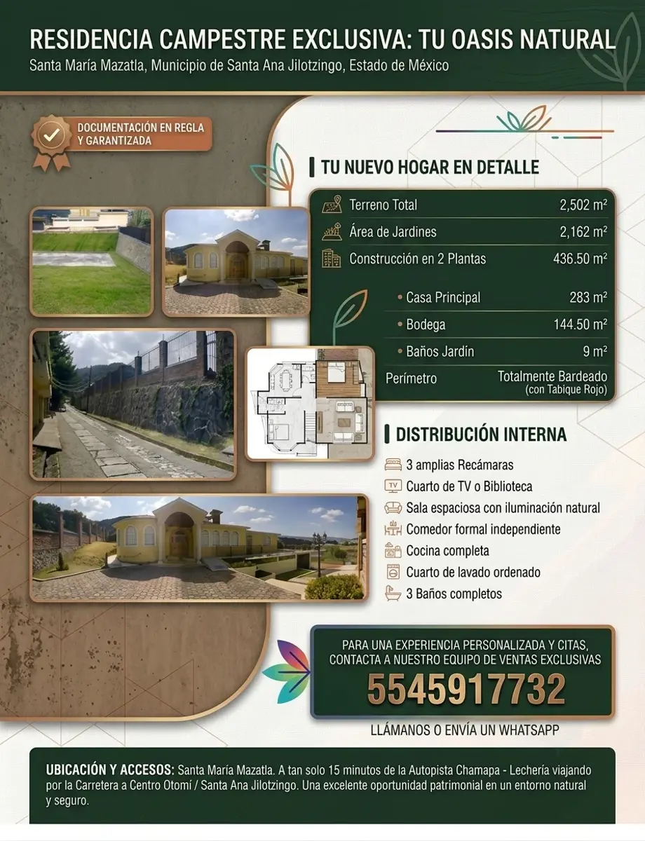 Casa en venta en Santa Ana Jilotzingo, Jilotzingo