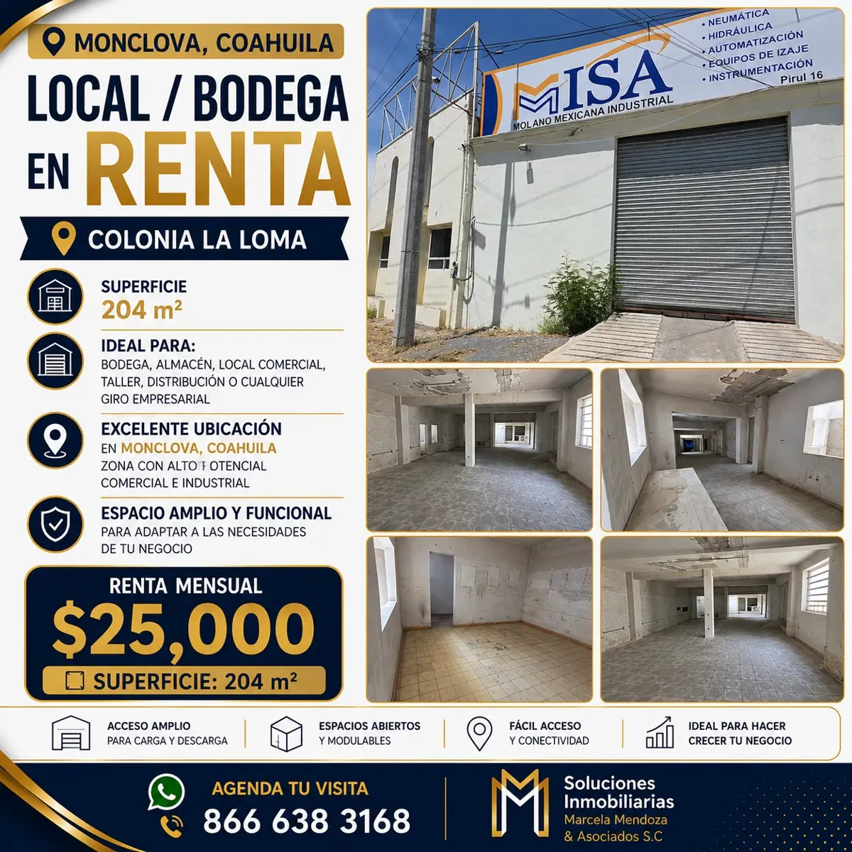 Bodega en renta en La Loma, Monclova — foto 1 de 9
