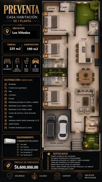 Casa en venta en Los Viñedos, Torreón — foto 3 de 8
