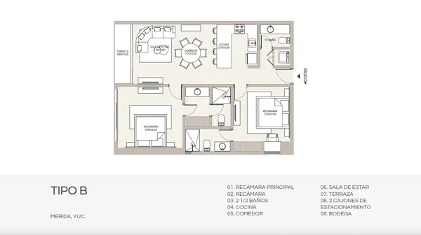 Departamento en venta en Temozon Norte, Mérida — foto 2 de 19
