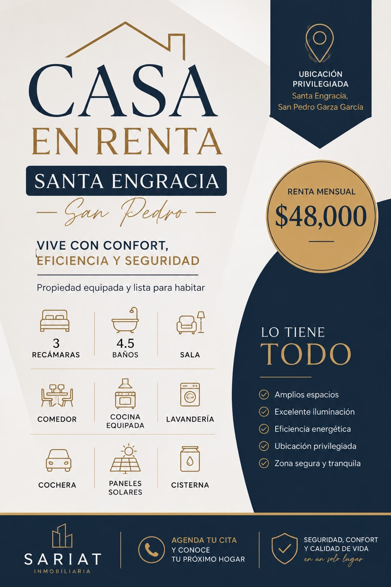 Casa en renta en Santa Engracia, San Pedro Garza García