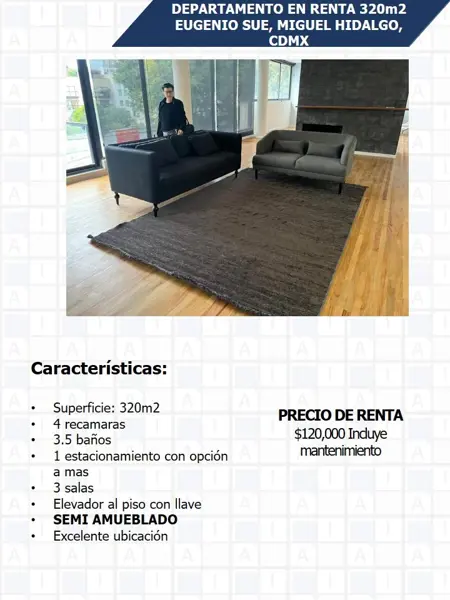 Departamento en renta en Polanco IV Sección, Miguel Hidalgo — foto 2 de 4