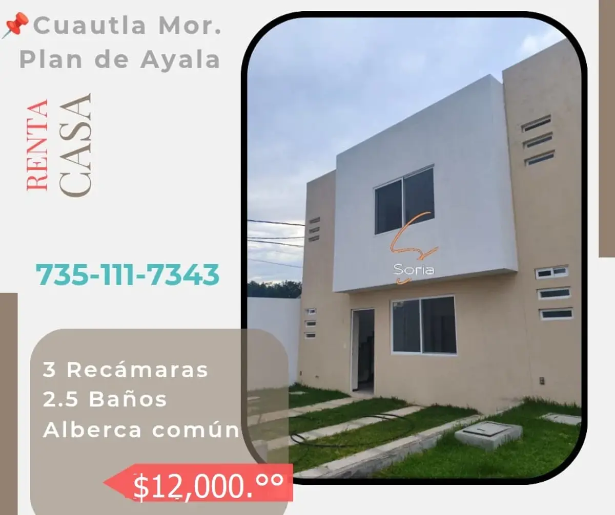 Casa en renta en Plan de Ayala, Cuautla — foto 1 de 25