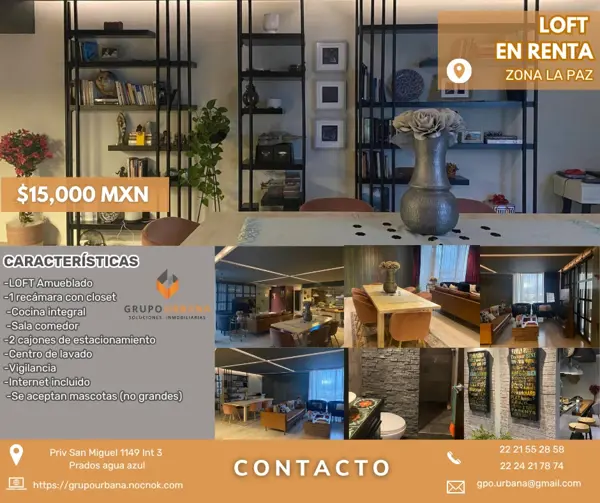 Departamento en renta en La Paz, Puebla — foto 3 de 17