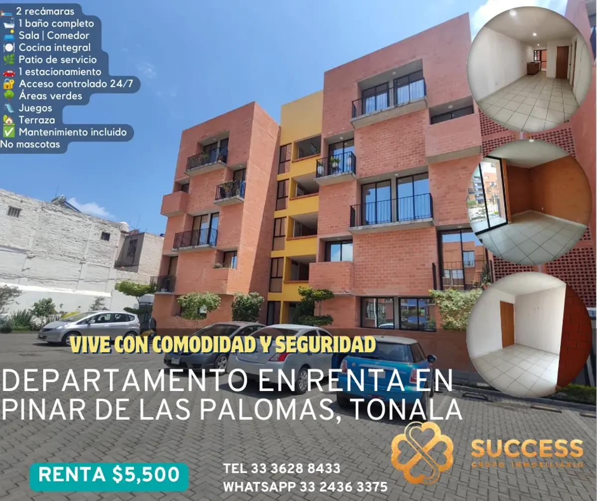 Departamento en renta en Pinar de las Palomas, Tonalá — foto 1 de 13
