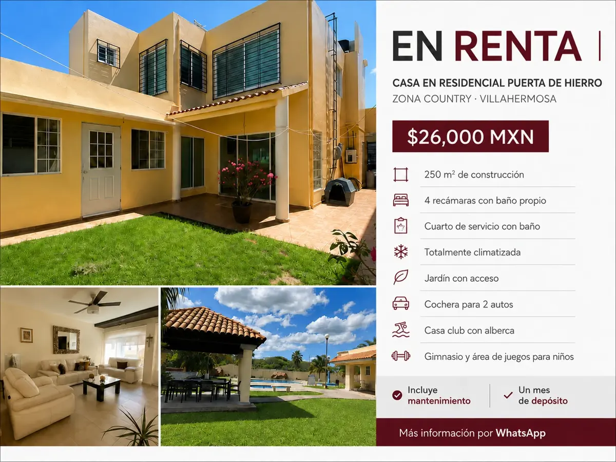 Casa en renta en Anacleto Canabal 3ra. Sección, Centro — foto 1 de 13