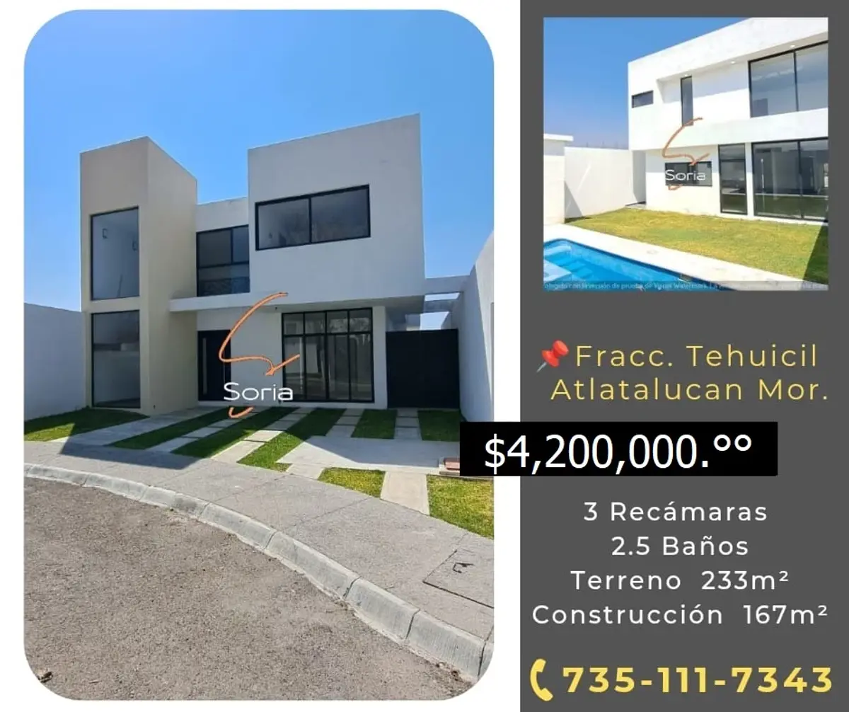 Casa en venta en Atlatlahucan, Atlatlahucan — foto 1 de 20