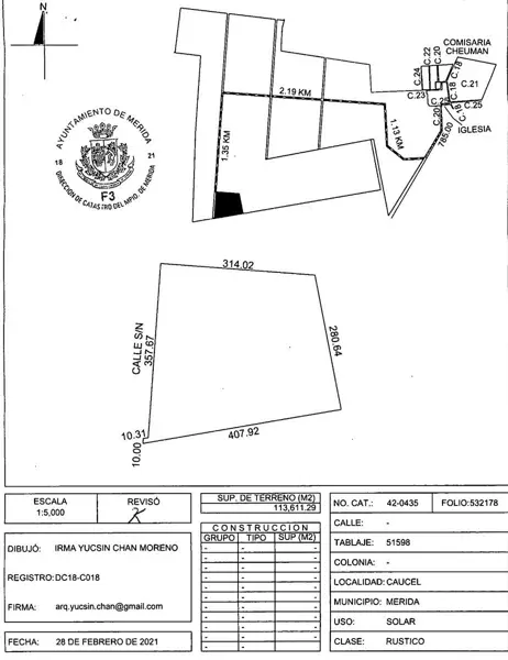 Terreno en venta en Caucel, Mérida — foto 3 de 4