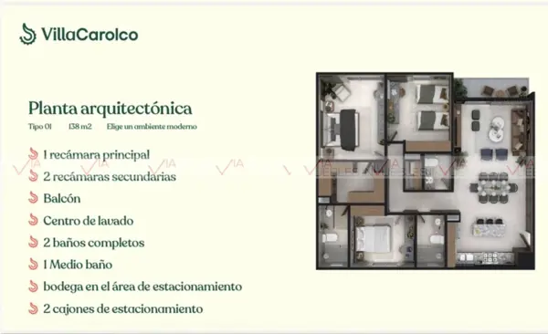 Departamento en venta en Carolco, Monterrey — foto 2 de 12