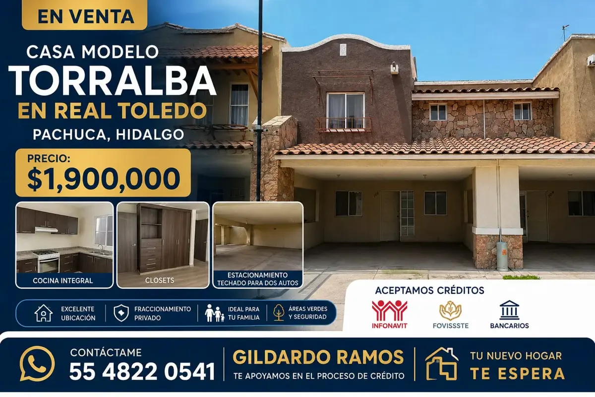 Casa en venta en Real Toledo, Pachuca de Soto