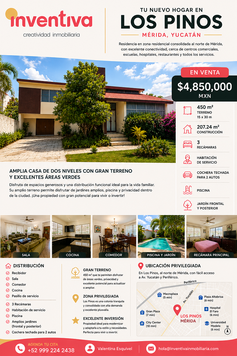 Casa en venta en Los Pinos, Mérida — foto 1 de 6