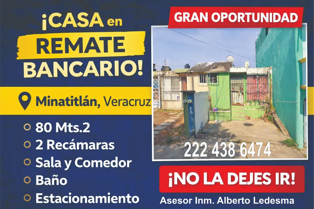 Casa en venta en Jardines de Tlalcualeya, Minatitlán — foto 1 de 9