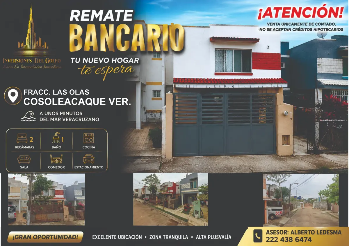 Casa en venta en Residencial las Olas, Cosoleacaque — foto 1 de 14