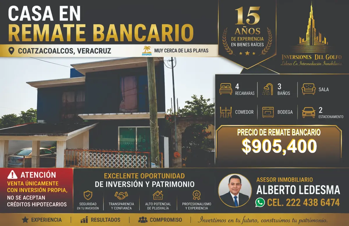 Casa en venta en Santa Isabel, Coatzacoalcos — foto 1 de 13