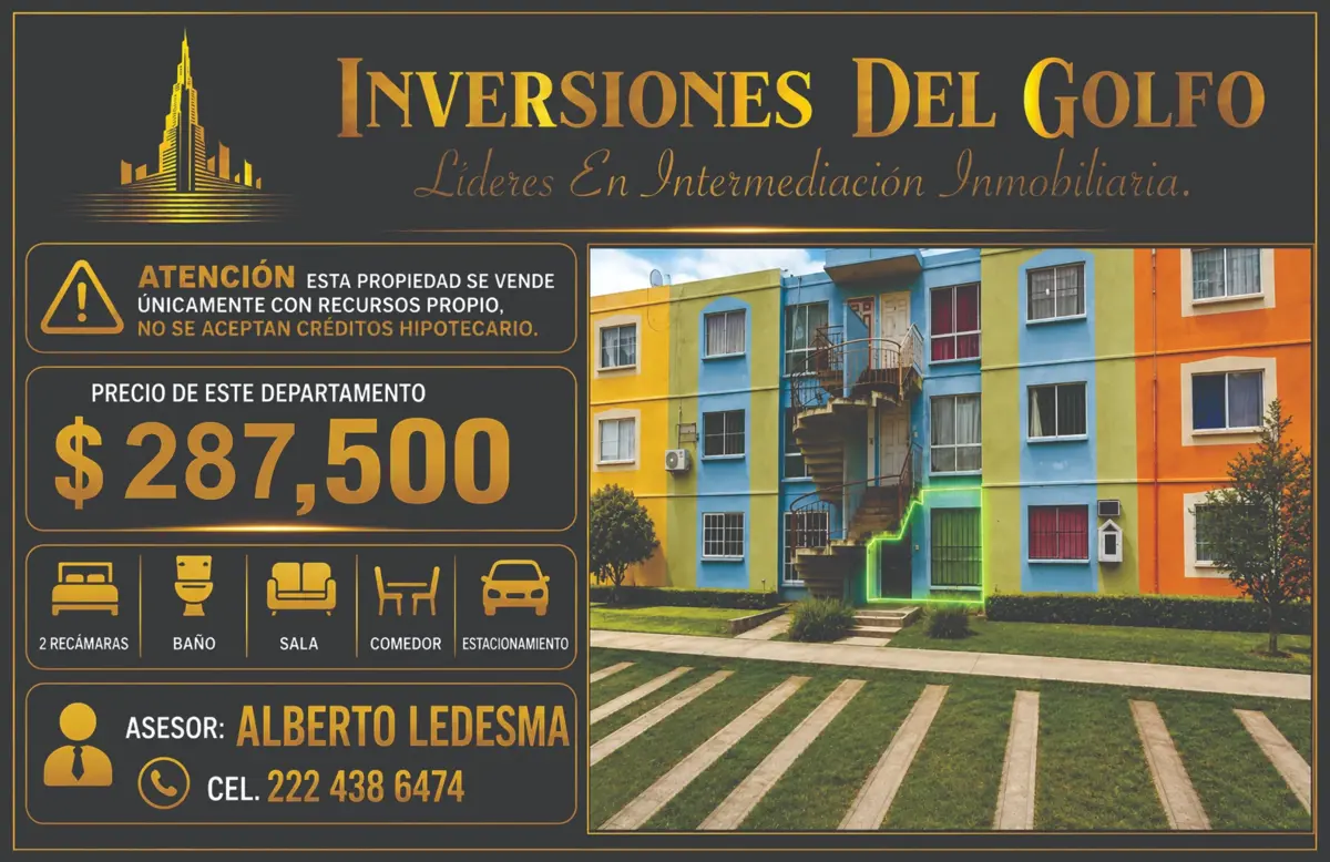Departamento en venta en Hacienda Sotavento, Veracruz — foto 1 de 12