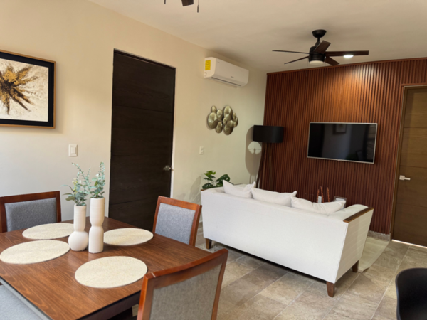 Departamento en venta de 1 recamara en zona norte de Merida Temozon
