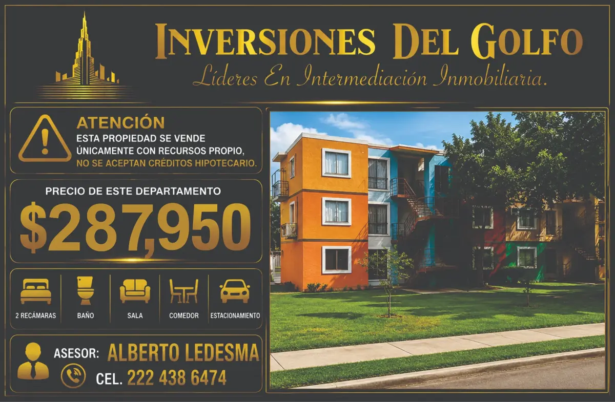 Departamento en venta en Hacienda Sotavento, Veracruz — foto 1 de 13