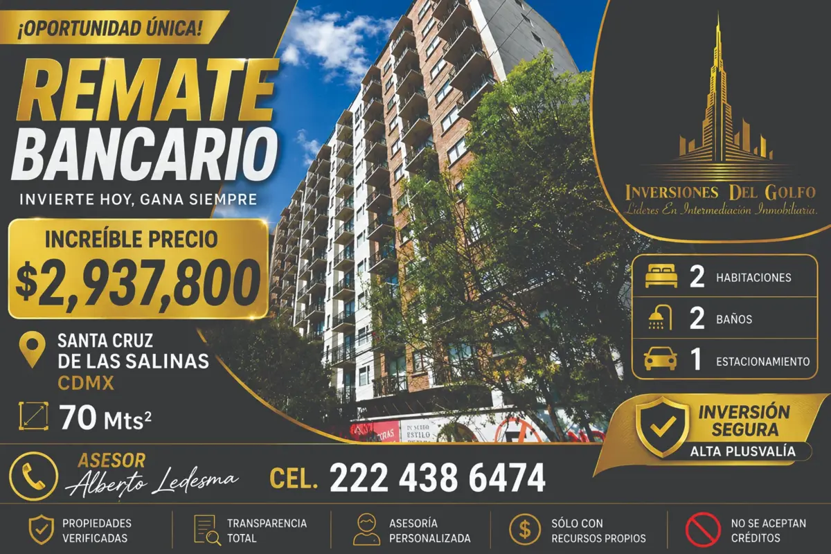 Departamento en venta en Santa Cruz de las Salinas, Azcapotzalco — foto 1 de 11