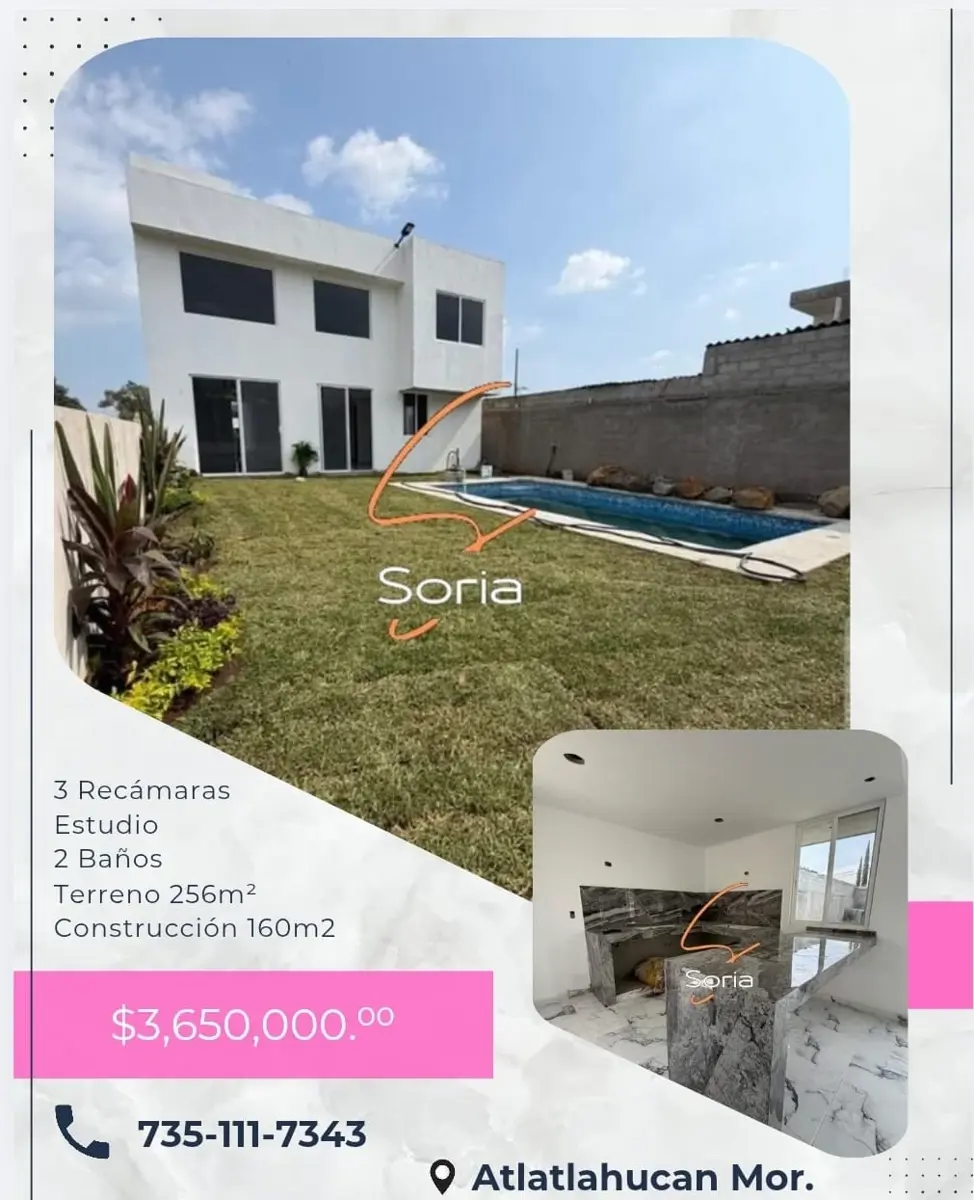 Casa en venta en Atlatlahucan, Atlatlahucan — foto 1 de 15