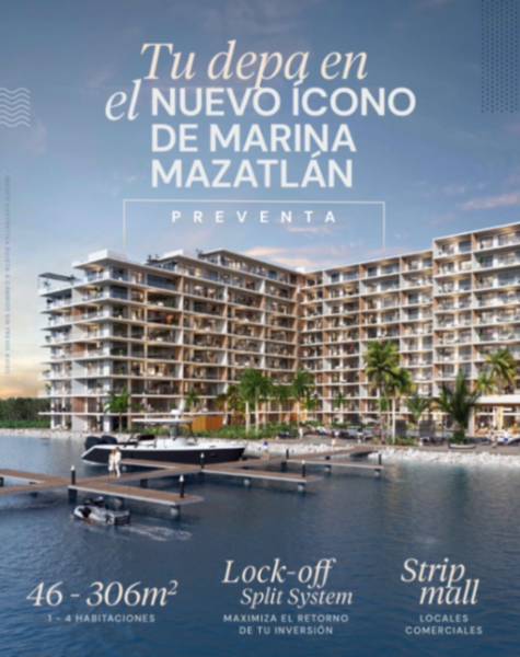 Departamento en venta en Marina Cerritos, Mazatlán, Sinaloa