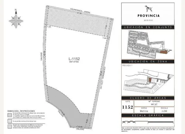Terreno en esquina en Provincia residencial