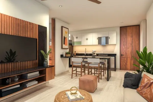 Departamento de lujo, una recámara, en preventa