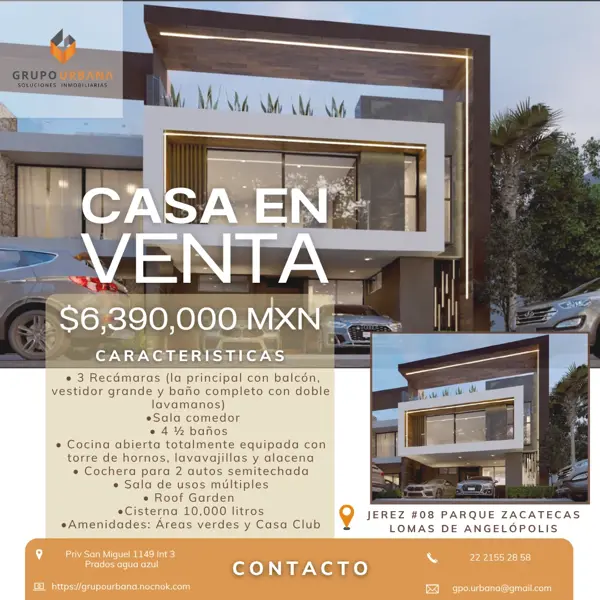 Casa en venta en Lomas de Angelópolis, Ocoyucan — foto 3 de 3