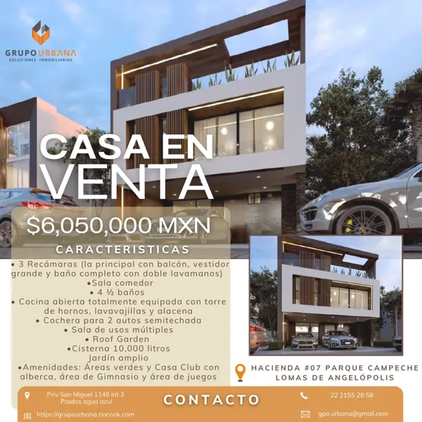 Casa en venta en Lomas de Angelópolis, Ocoyucan — foto 3 de 3