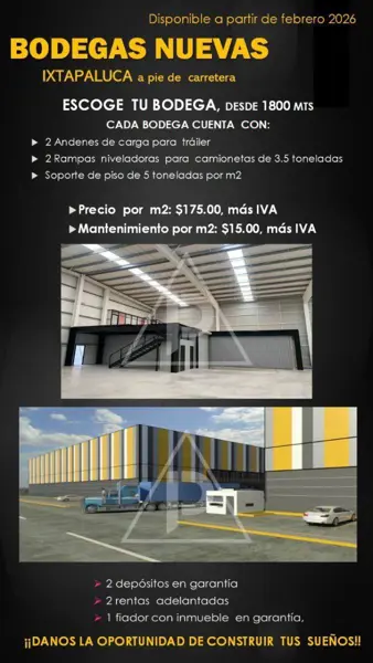 Bodega de 1800 m² Ideal Para Almacenamiento y Logística