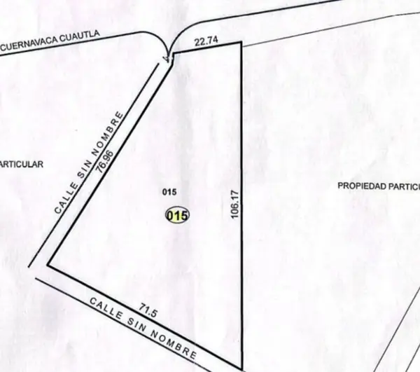 Terreno en Venta de de 4,000 m² en $6,500.000sobre La Carretera Federal a Cuautla en Yautepec
