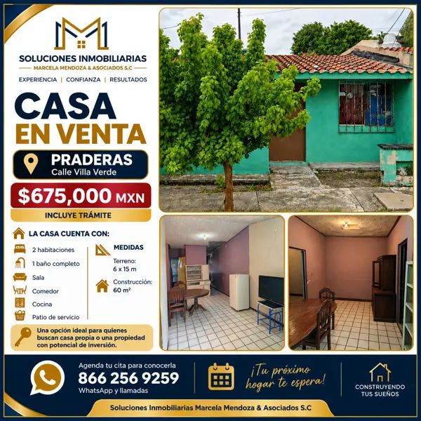 Casa en venta en Praderas del Sur, Monclova, Coahuila de Zaragoza