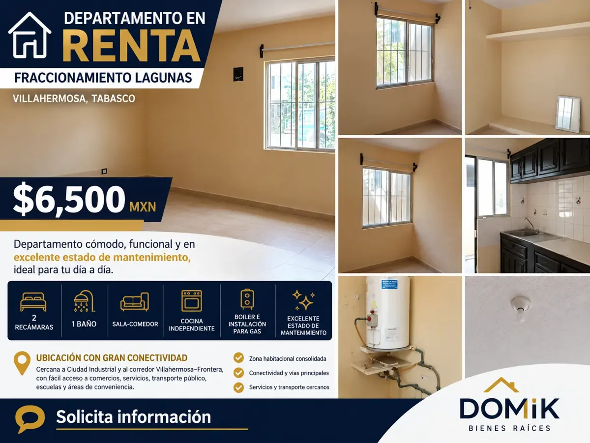 Departamento en renta en Lagunas, Centro — foto 1 de 7