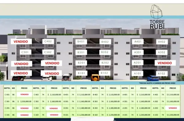Departamentos en preventa Fracc Joyas de Mocambo. Precios varios