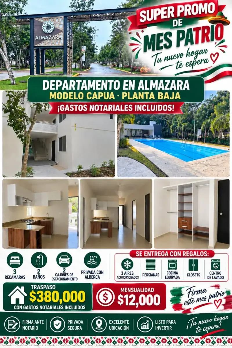 Departamento en venta en Natura Playa del Carmen, Playa del Carmen