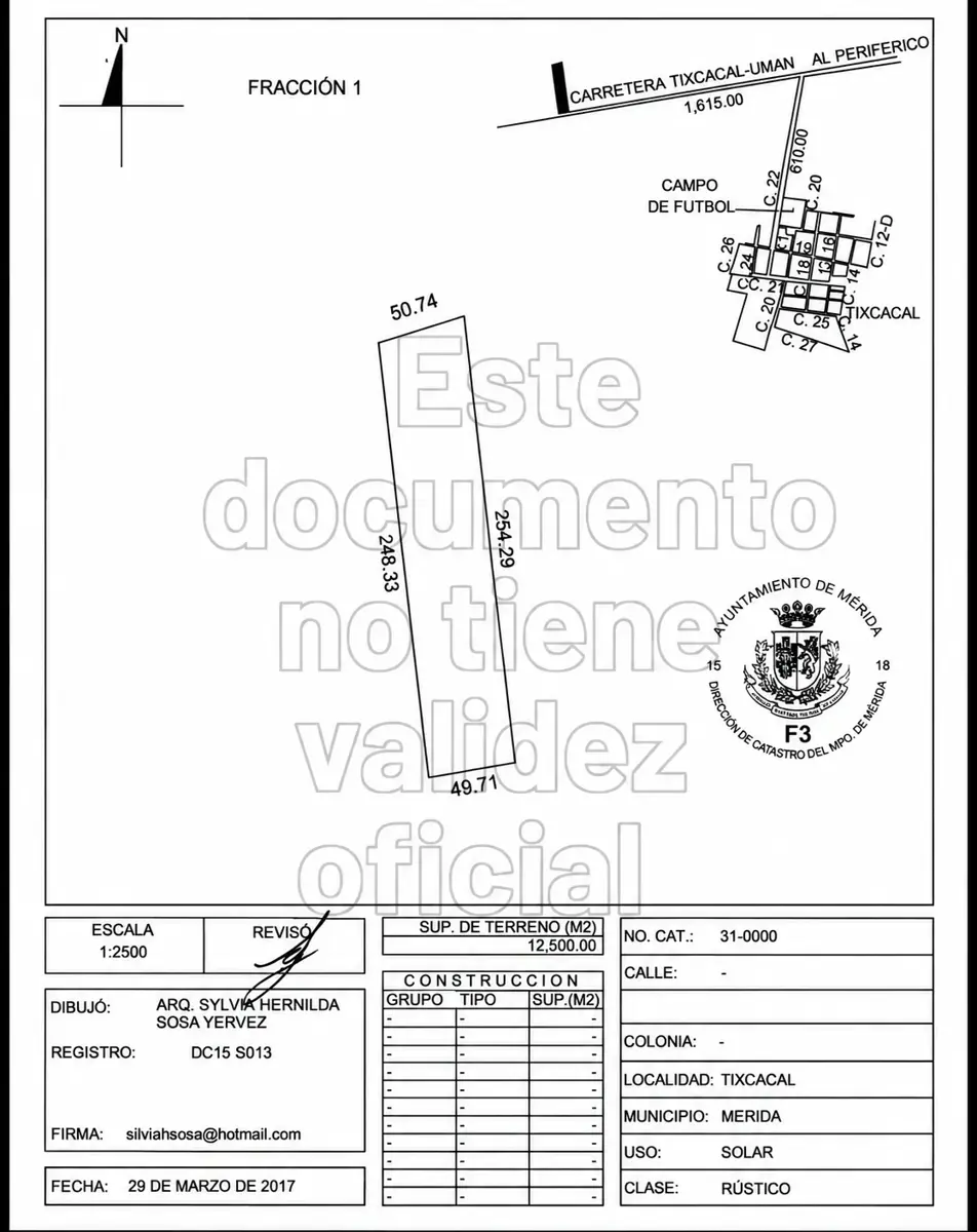 Terreno en venta en Tixcacal, Mérida