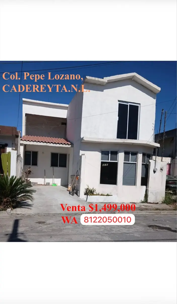 Casa en venta en José Luis Lozano, Cadereyta Jiménez — foto 1 de 10