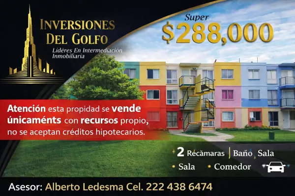 Oportunidad de Remate: Departamento en Hacienda Sotavento, Veracruz