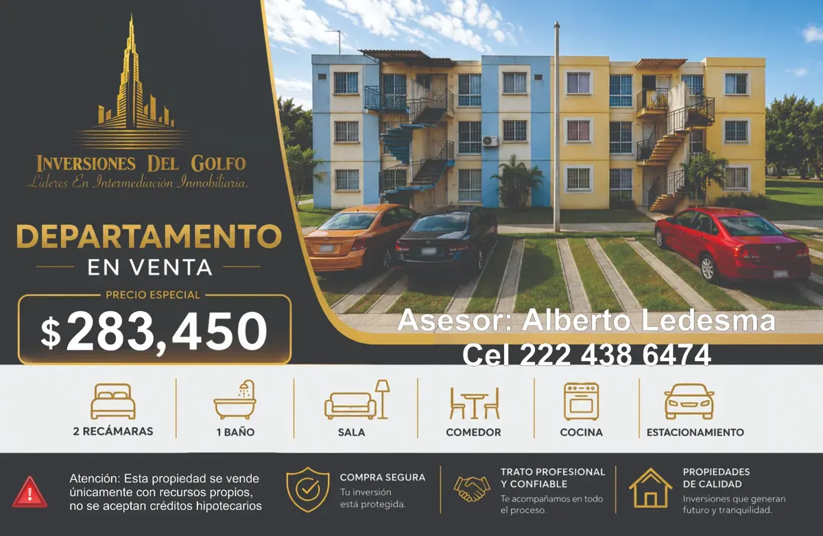 Departamento en venta en Hacienda Sotavento, Veracruz — foto 1 de 12