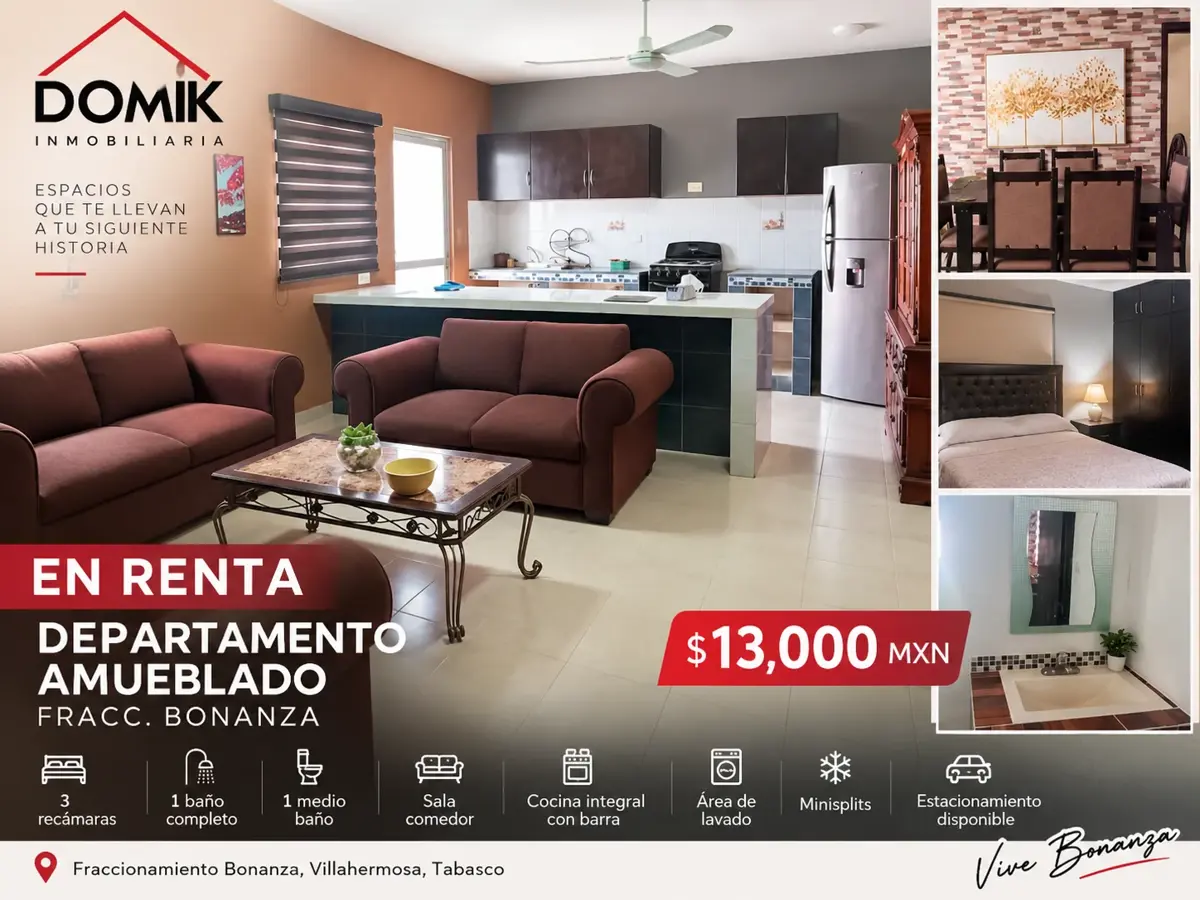 Departamento en renta en Bonanza, Centro — foto 1 de 13