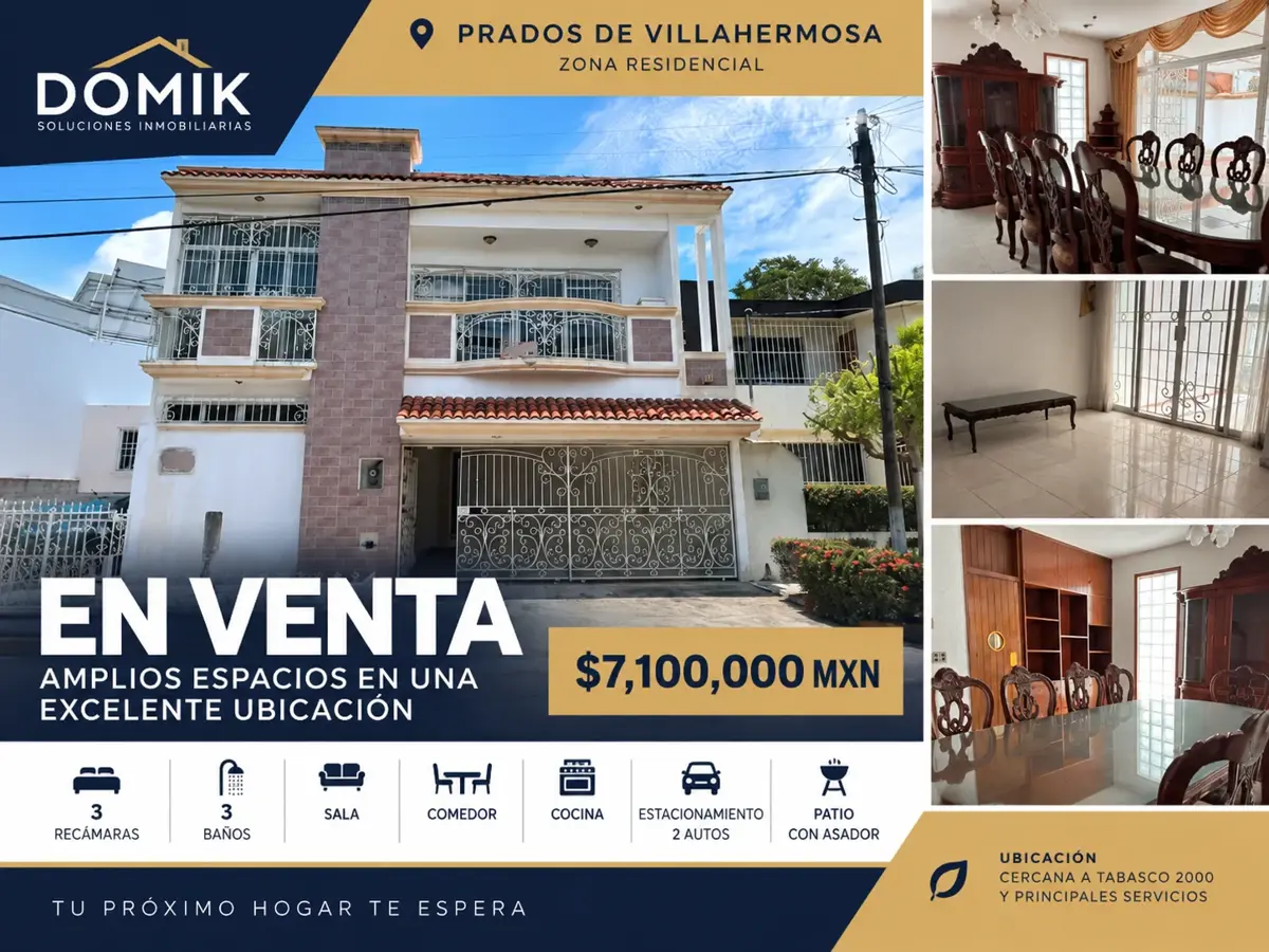 Casa en venta en Prados de Villahermosa, Centro — foto 1 de 52