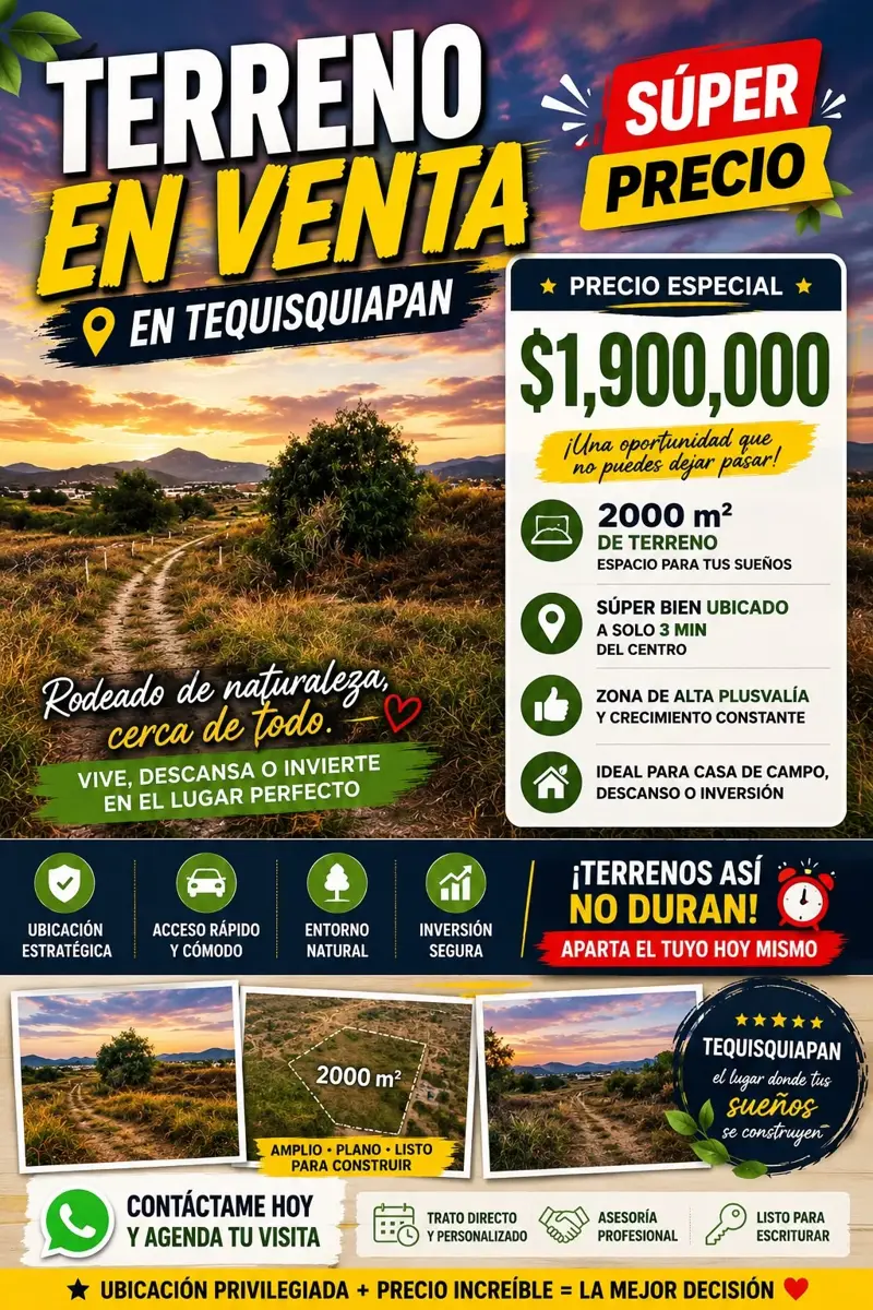 Terreno en venta en Adolfo Lopez Mateos, Tequisquiapan — foto 1 de 3