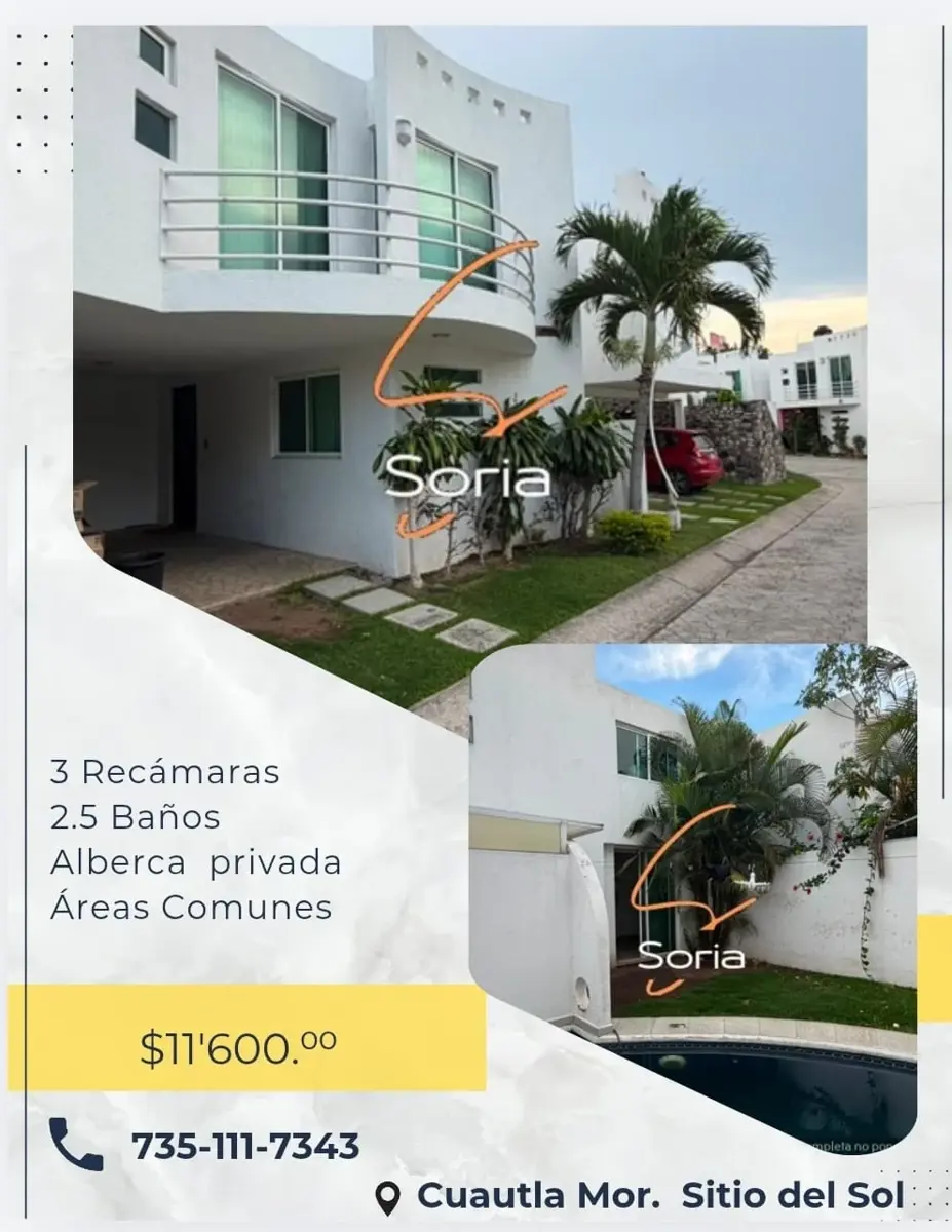 Casa en renta en Sitio del Sol, Cuautla — foto 1 de 37