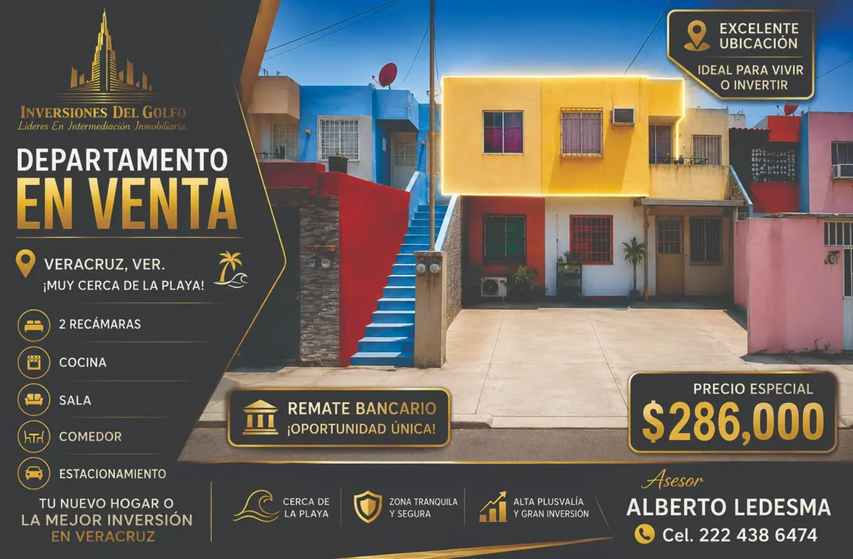 Departamento en venta en Oasis, Veracruz — foto 1 de 13