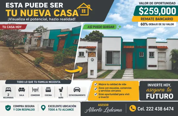 Casa en venta por remate en Residencial las Olas, Cosoleacaque