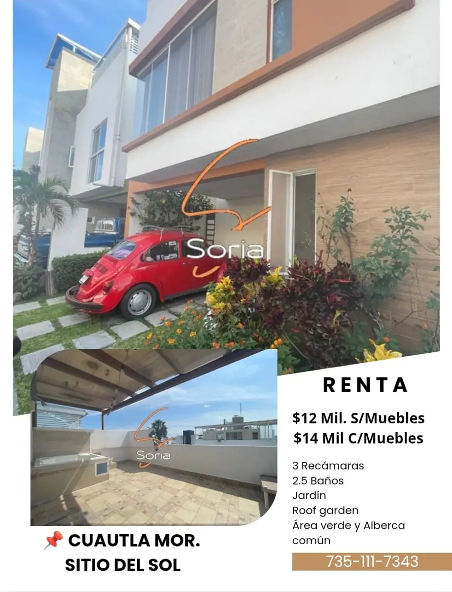 Casa en renta en Sitio del Sol, Cuautla — foto 1 de 27